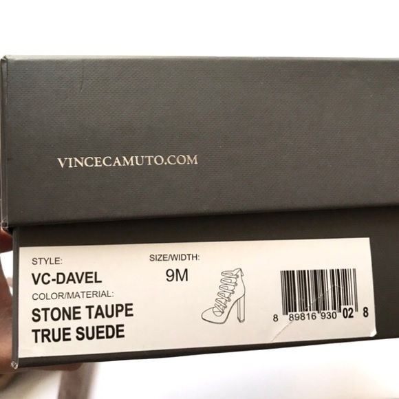 Vince Camuto 'Davel' Stone Taupe Block Heel Pump - Picture 10 of 10